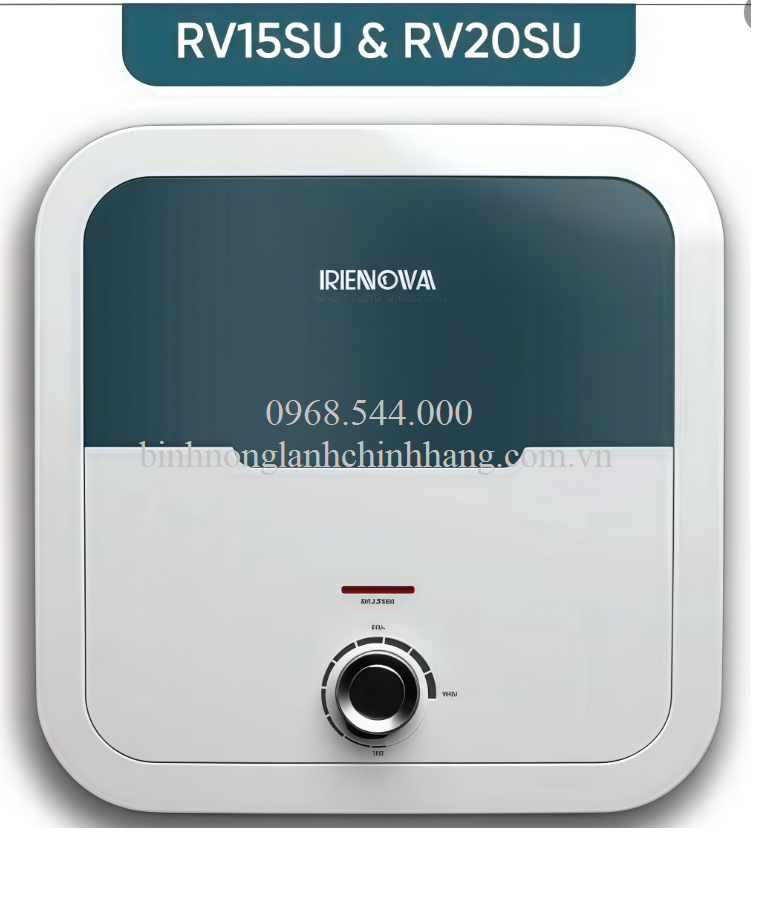 BÌNH NÓNG LẠNH RENOVA 20 LÍT VUÔNG RV20SU