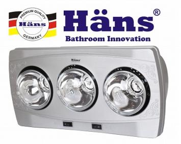 <span>ĐÈN SƯỞI NHÀ TẮM HANS 3 BÓNG H3B-110