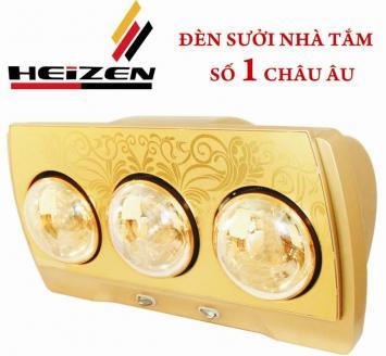 ĐÈN SƯỞI NHÀ TẮM HEIZEN 3 BÓNG VÀNG HE3B