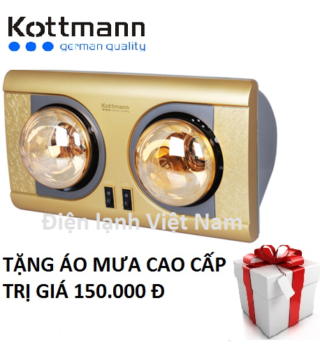 <span>ĐÈN SƯỞI KOTTMANN 2 BÓNG VÀNG K2B - NV