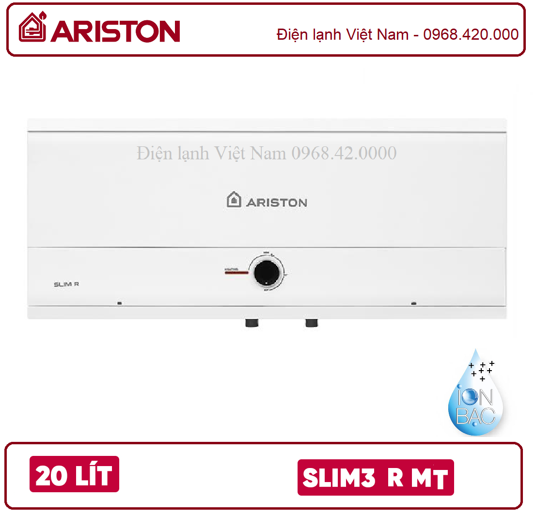Bình nóng lạnh ARISTON 20 lít SLIM3 20 R MT AG+