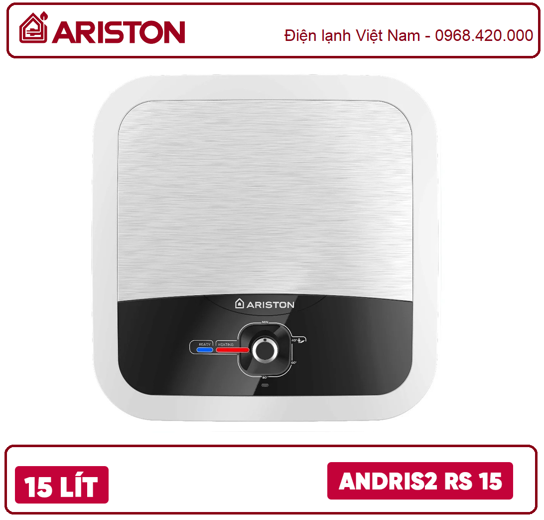 BÌNH NÓNG LẠNH ARISTON 15L ANDRIS2 15RS