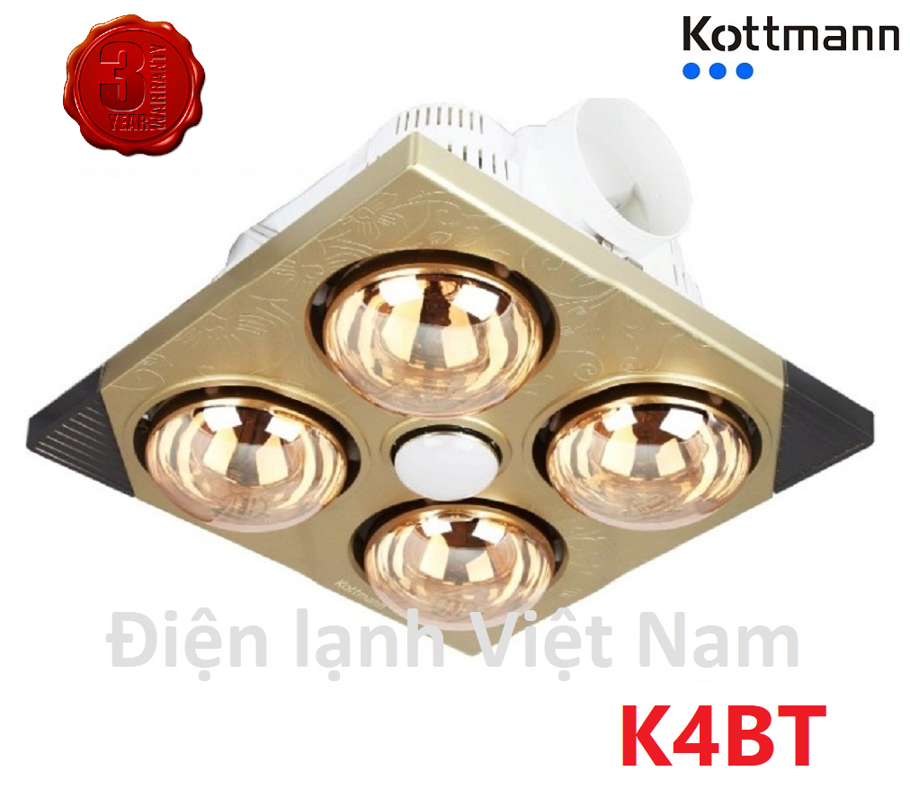 ĐÈN SƯỞI KOTTMANN 4 BÓNG ÂM TRẦN K4BT