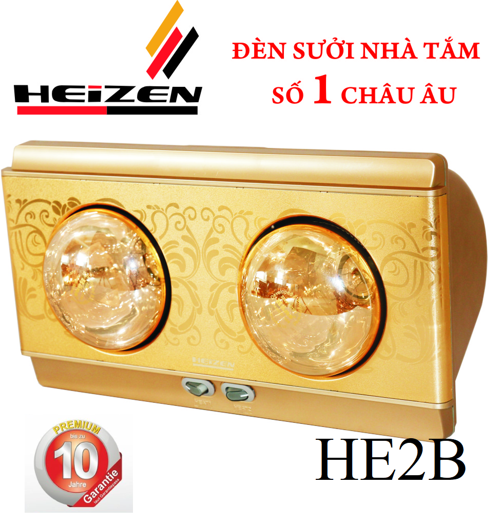 ĐÈN SƯỞI NHÀ TẮM HEIZEN 2 BÓNG HE2B